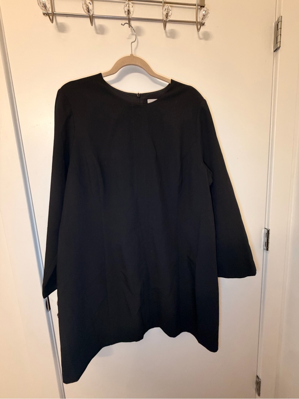 H&M Black Crew Neck Long Sleeve Dress
